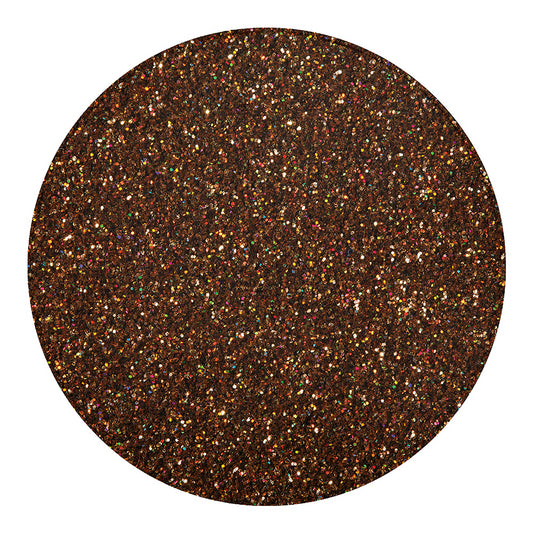 Brown (NOT Real) Glitter Print Round Blanket