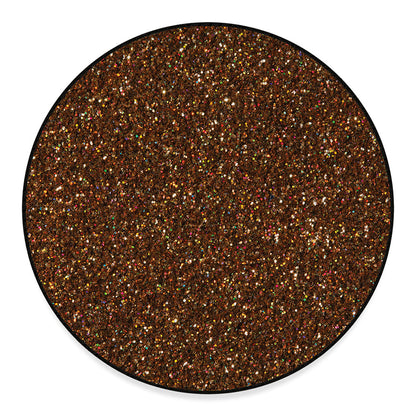 Brown (NOT Real) Glitter Print Round Floor Mat
