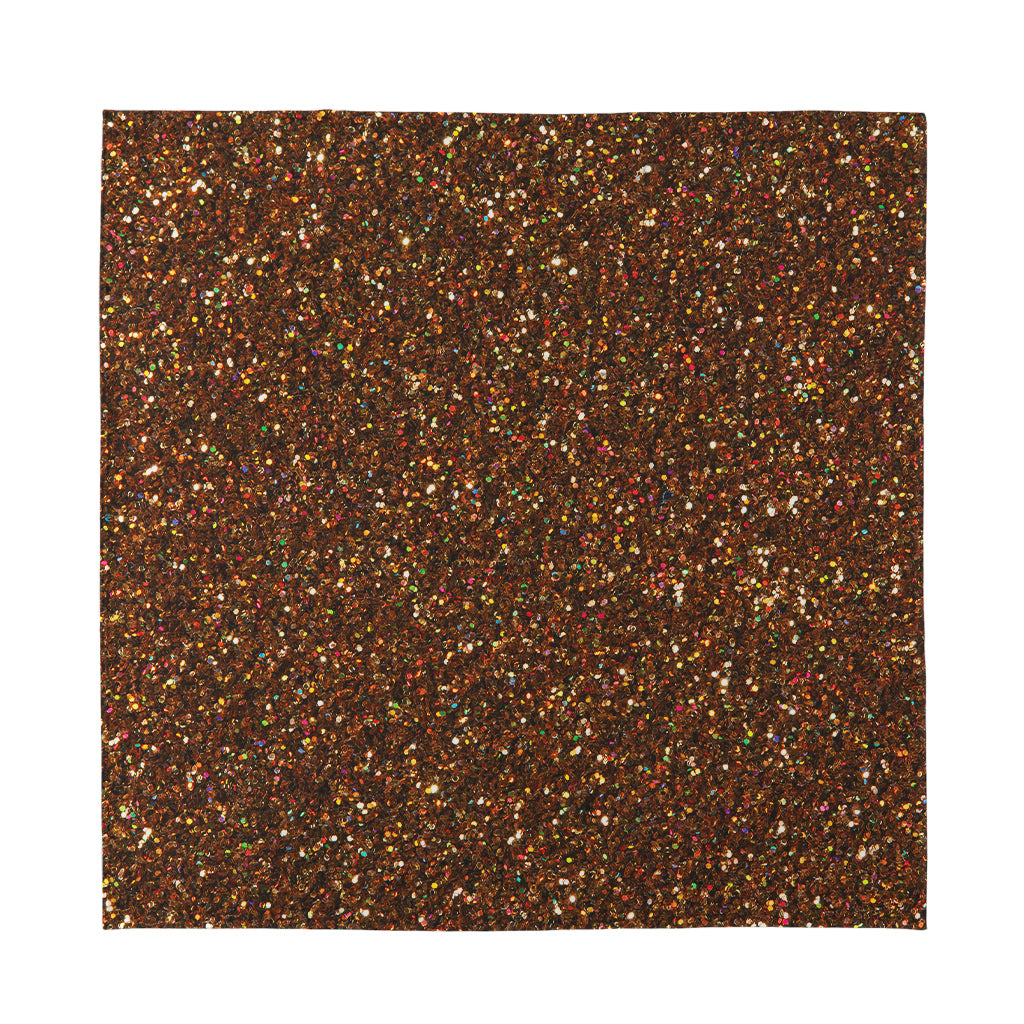 Brown (NOT Real) Glitter Print Silk Bandana