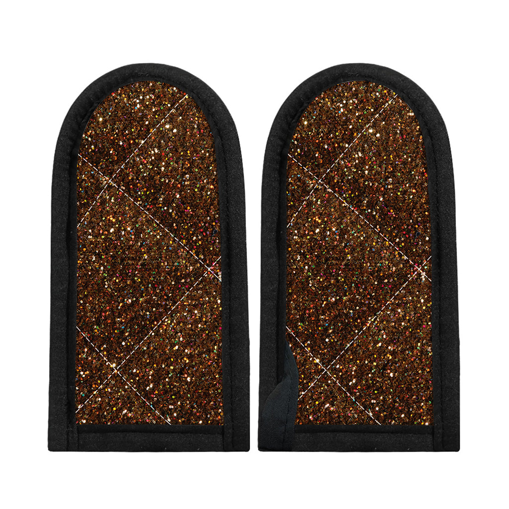 Brown (NOT Real) Glitter Print Skillet Handle Cover