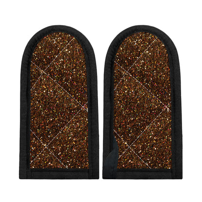 Brown (NOT Real) Glitter Print Skillet Handle Cover