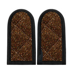 Brown (NOT Real) Glitter Print Skillet Handle Cover