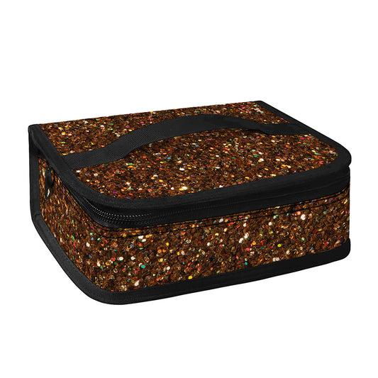 Brown (NOT Real) Glitter Print Small Lunch Bag