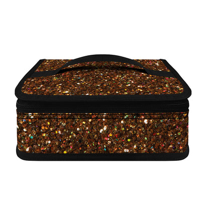 Brown (NOT Real) Glitter Print Small Lunch Bag