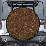 Brown (NOT Real) Glitter Print Tire Cover