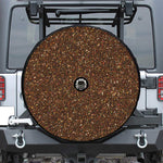 Brown (NOT Real) Glitter Print Tire Cover With Camera Hole