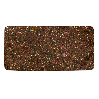Brown (NOT Real) Glitter Print Towel