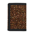 Brown (NOT Real) Glitter Print Trifold Wallet