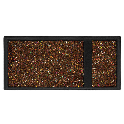 Brown (NOT Real) Glitter Print Trifold Wallet