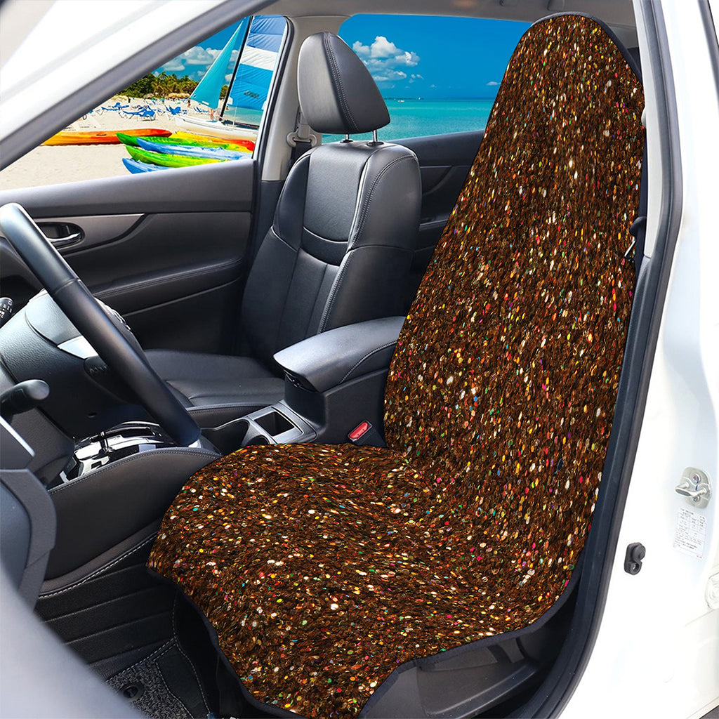 Brown (NOT Real) Glitter Print Waterproof Car Seat Cover