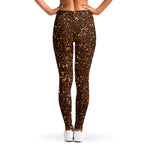 Brown (NOT Real) Glitter Print Women's Leggings