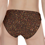 Brown (NOT Real) Glitter Print Women's Panties