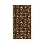 Brown Paw And Bone Pattern Print Baby Crib Sheet