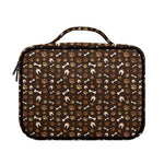 Brown Paw And Bone Pattern Print Briefcase Bible Bag