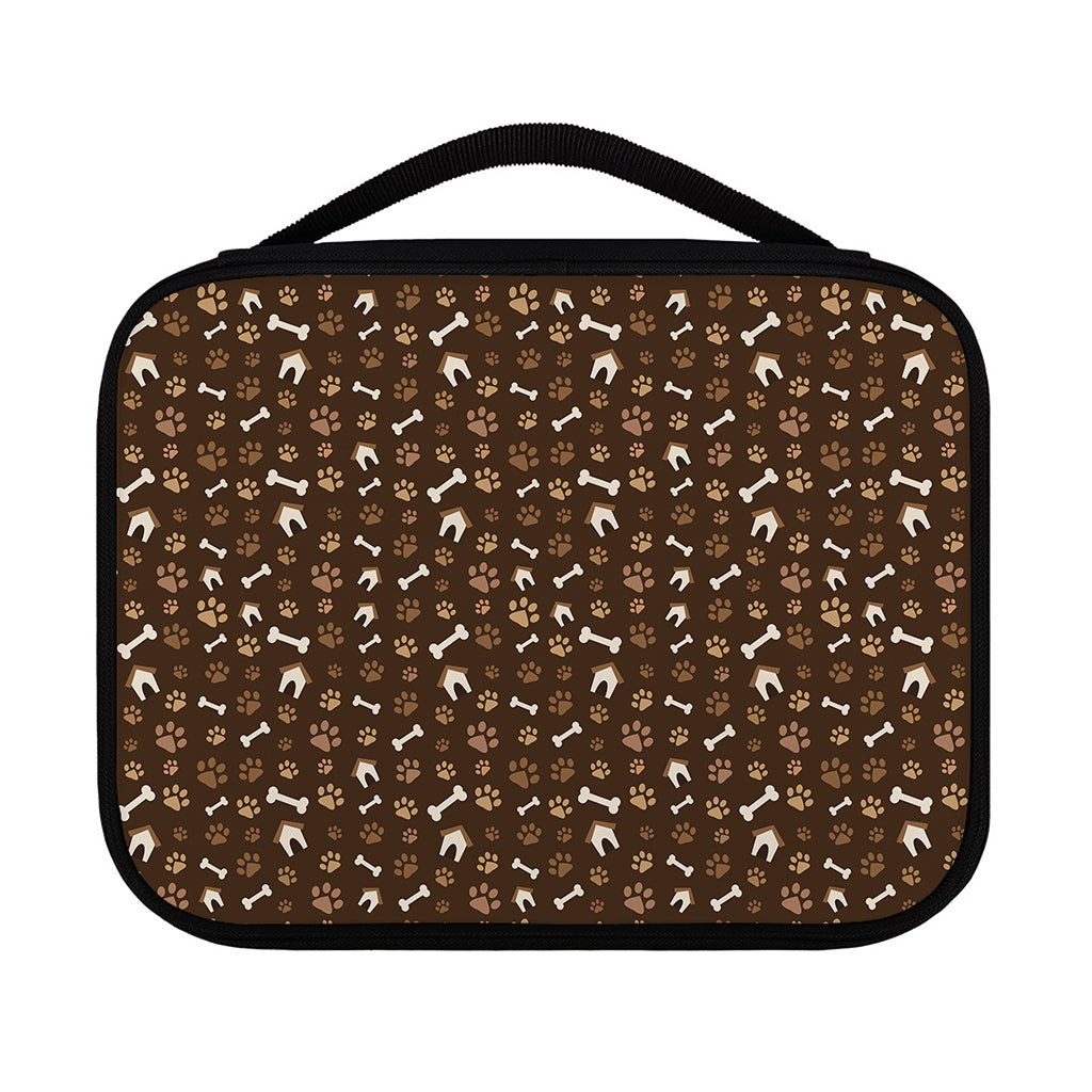 Brown Paw And Bone Pattern Print Classic Bible Case