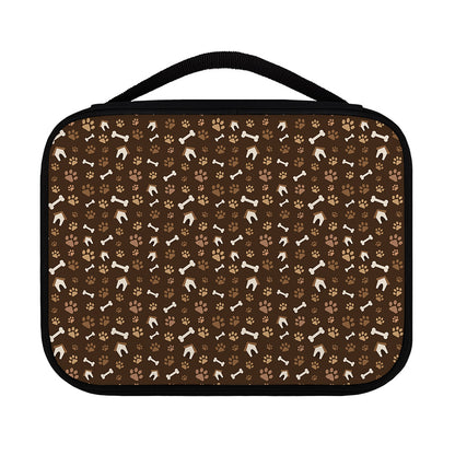 Brown Paw And Bone Pattern Print Classic Bible Case