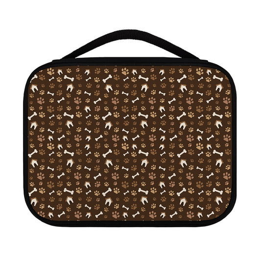 Brown Paw And Bone Pattern Print Classic Bible Case