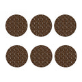 Brown Paw And Bone Pattern Print Coaster Set