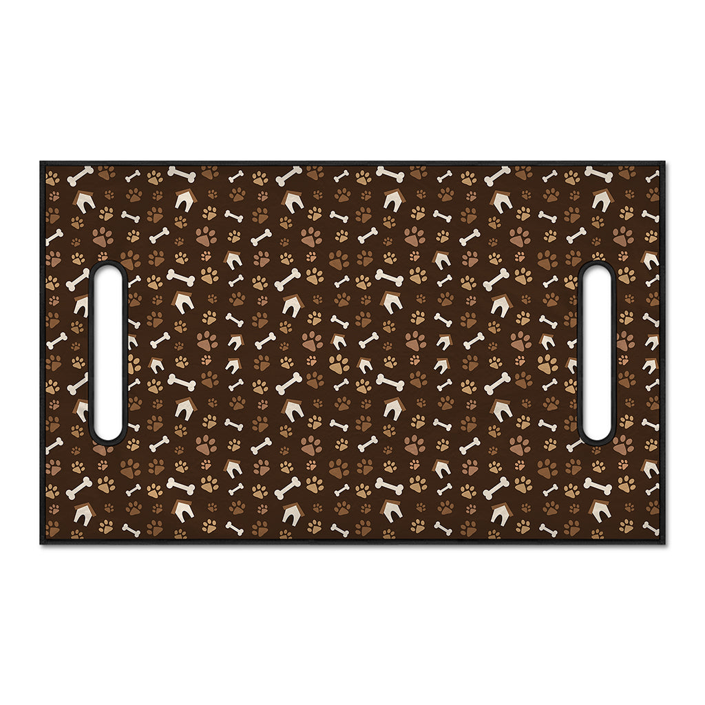 Brown Paw And Bone Pattern Print Golf Cart Seat Cover