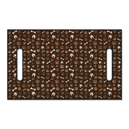 Brown Paw And Bone Pattern Print Golf Cart Seat Cover