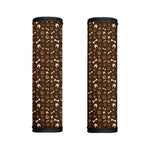 Brown Paw And Bone Pattern Print Handle Covers