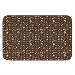 Brown Paw And Bone Pattern Print Indoor Door Mat