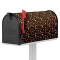 Brown Paw And Bone Pattern Print Mailbox Cover