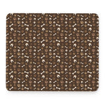 Brown Paw And Bone Pattern Print Mouse Pad