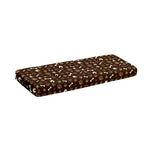 Brown Paw And Bone Pattern Print Piano Keyboard Cover