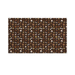 Brown Paw And Bone Pattern Print Polyester Flag