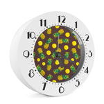 Brown Pineapple Pattern Print Alarm Clock