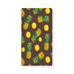 Brown Pineapple Pattern Print Baby Crib Sheet