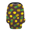 Brown Pineapple Pattern Print Baby Seat Cover