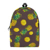 Brown Pineapple Pattern Print Backpack
