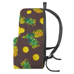 Brown Pineapple Pattern Print Backpack