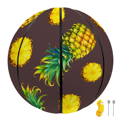Brown Pineapple Pattern Print Basketball