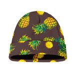 Brown Pineapple Pattern Print Beanie