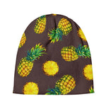 Brown Pineapple Pattern Print Beanie