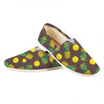 Brown Pineapple Pattern Print Casual Shoes