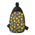 Brown Pineapple Pattern Print Sling Bag