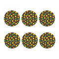 Brown Pineapple Pattern Print Coaster Set