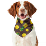 Brown Pineapple Pattern Print Dog Bandana