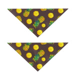 Brown Pineapple Pattern Print Dog Bandana