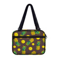 Brown Pineapple Pattern Print Double Strap Bible Bag