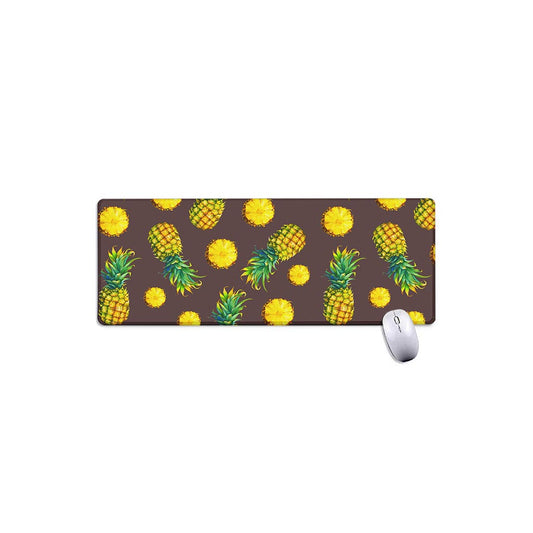 Brown Pineapple Pattern Print Extended Mouse Pad
