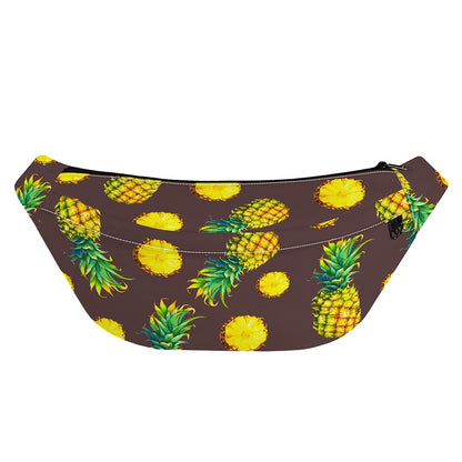 Brown Pineapple Pattern Print Fanny Pack