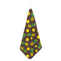 Brown Pineapple Pattern Print Hand Towel