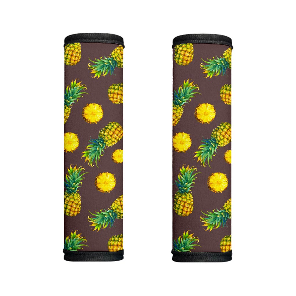 Brown Pineapple Pattern Print Handle Covers