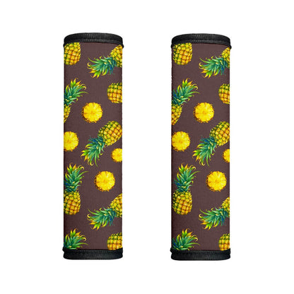 Brown Pineapple Pattern Print Handle Covers