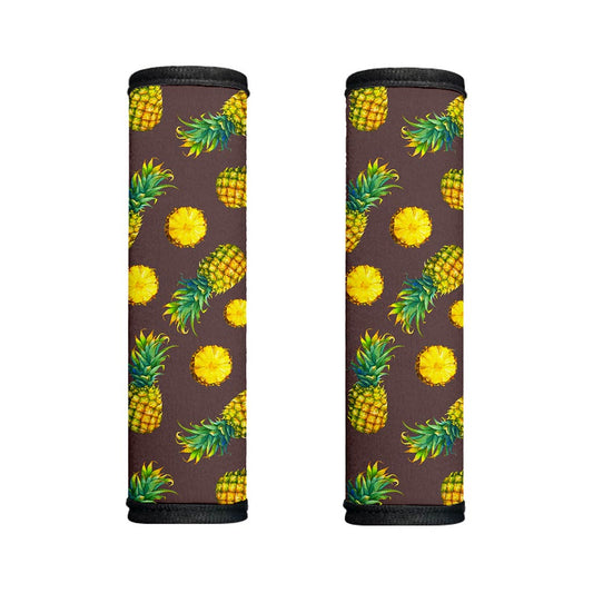 Brown Pineapple Pattern Print Handle Covers